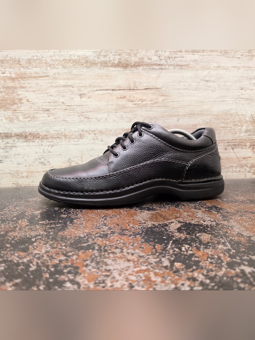 Mens Rockport Encounter Walking Shoes Sz 10.5 Used Black Leather K70775
